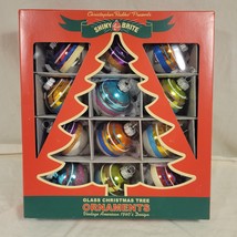 12 Christopher Radko Glass Shiny Brite Christmas Ornaments Vtg 1940’s Design - £25.18 GBP