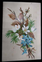Antique Trade Card Bouquet Flowers Albany NY Price &amp; Knickerbocker Seeds... - $34.11 CAD