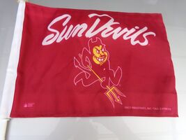 Arizona State "Sun Devils" Car Flag In School Colors &amp; NCAA Licenced Log... - $8.17