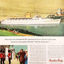 1958 Canadian Pacific White Empress Ship Advertisement Nautical Boat DWII29 - €25,92 EUR