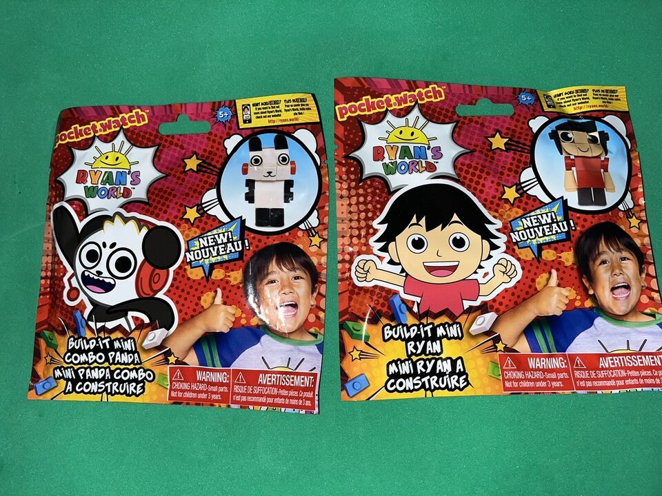 New Ryan's World Pocket.Watch Buildit Mini Combo Panda & Ryan FACTORY