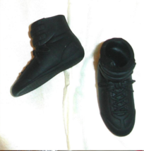 Doll accessory black racing boots Nascar figure shoes for vintage 90s Jarrett - $9.99