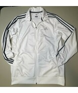 Adidas Tricot Track Jacket White With Black Stripes Men’s M - $41.68 CAD