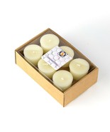 6 White Unscented 100 Percent  Beeswax Votives, Votive Candles, 12 Hour - £19.23 GBP
