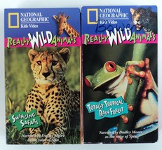 Lot of 2 National Geographic Kids Video Really Wild Animals VHS Cassette... - $9.74