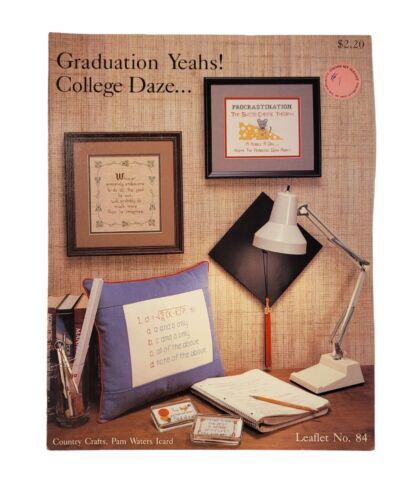 Primary image for Country Crafts #84 Graduation Yeahs! College Daze Cross Stitch Sampler Leaflet