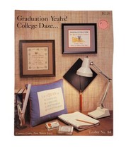 Country Crafts #84 Graduation Yeahs! College Daze Cross Stitch Sampler Leaflet - $6.99