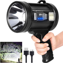 Rechargeable Spotlight, 90000 Lumens Handheld Hunting Flashlight Led Spot Light  - £38.38 GBP