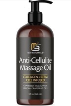 M3 Naturals Anti Cellulite Massage Oil Infused with Collagen and Stem Cell 8 fl - £19.77 GBP