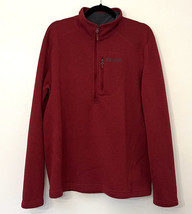 Marmot Men’s Sweater Knit Fleece Drop Line Half Zip Jacket Large Red - £22.17 GBP