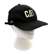 Cap Hat Black Cat Logo Embroidered Wool Strap Buckle Closure Hewitt Vintage - $14.82