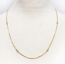 Pretty Vintage Accents by Hallmark Cards Costume Gold And Crystal Chain Necklace - £7.42 GBP