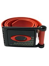 OAKLEY ELIPSE VINTAGE LEATHER BELT BRIGHT ORANGE NICKEL BUCKLE HARDWARE - $1,652.54 MXN