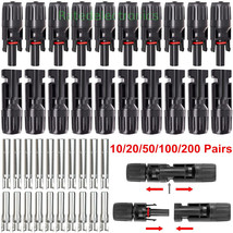 10 Pairs Male Female Wire Cable Connector Set Solar Panel Wiring 30A Waterproof - £15.17 GBP