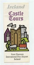 Ireland Castle Tours Brochure Shannon International Free Airport Banquet Menu  - $27.72