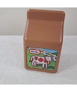 Vintage Little Tikes Chocolate Milk Brown Carton Pretend Play Kitchen Fo... - $15.10 CAD