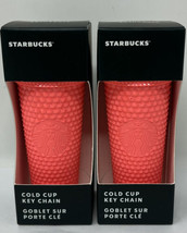 Starbucks Keychain Ornament Dragon Fruit Studded Tumbler 2 count - £31.14 GBP