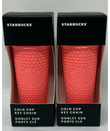 Starbucks Keychain Ornament Dragon Fruit Studded Tumbler 2 count - £31.00 GBP