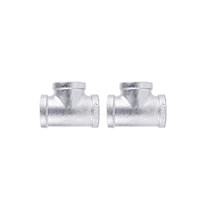 Pack of 2 Galvanized 1/2 in.  Malleable Iron Tee for Plumbing Applications - £7.63 GBP