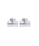 Pack of 2 Galvanized 1/2 in.  Malleable Iron Tee for Plumbing Applications - $184.65 MXN