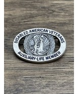 Disabled American Veterans Auxiliary Life Member Pewter Lapel Brooch Pin... - $184.53 MXN