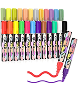 Liquid Chalk Markers Pens - 24 Colors Washable &amp; Wet Erase Neon Chalk Ma... - $36.78