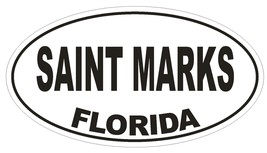 Saint Marks Florida Oval Bumper Sticker or Helmet Sticker D2619 Oval Decal - $1.39+