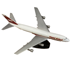 Trans world TWA Model Plane Measures About 13.5&quot; long &amp; about a 12&quot; wing... - £116.13 GBP