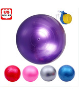 22&quot; Purple Exercise Yoga Ball with Pump,Pilates &amp; Balance Training,Anti-... - $19.98