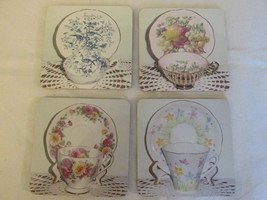 Coasters / Fridge Magnets - Pictures of  English Bone China Cup &amp; Saucer... - $10.99