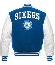 Philadelphia 76ers Varsity Jacket – Blue Wool &amp; White Leather by DSharks - $140.00+