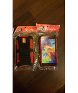 Red Hybrid Hard T-Stand Dual Armor Case Cover Samsung Galaxy S 5 G900 i9600 - $55.30 MXN