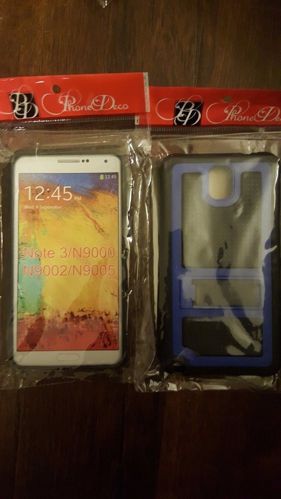 Black Blue Dual Kickstand Case Cover Samsung Galaxy Note 3 N9000 N9002 N90005 - £2.34 GBP