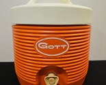 Gott 1 Gallon Orange Water Dispenser Cooler Tailgating Camping - Vintage - £26.61 GBP