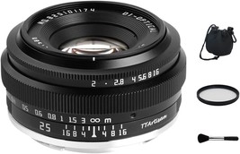 Ttartisan 25Mm F2 Aps-C Frame Large Aperture Manual Portrait Lens For Sony E, 5R - £64.74 GBP