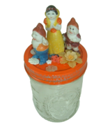 Mason Jar Art Upcycled Vintage Mixed Media Snow White Dwarf kitsch kawaii - £23.35 GBP