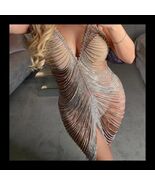 Luxury Full Rhinestone Long Body Chain body jewelry set full body chain ... - $135.00