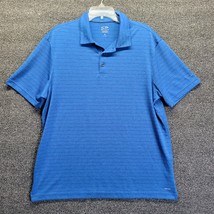 Mens Champion Golf C9 Tech Duo Dry Lightweight Blue Striped Polo Shirt Xl - £10.64 GBP