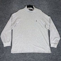 Polo Ralph Lauren Turtleneck Shirt Mens XL Grey VTG Long Sleeve Pony Mad... - £14.52 GBP