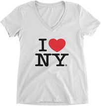 I Love NY Ladies V-Neck T-Shirt Tee Officially Licensed - $13.99+