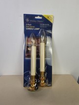 Vintage Set of 2 Candle Lamps GE New in Package 9 Inch Battery Operated - £10.12 GBP