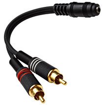 Female 1/8&quot; (3.5mm) to Male RCA Patch Cable - For iPhone, iPod, Laptop, MP3, etc - £22.30 GBP