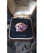 Anello vintage anni 90-90 in oro laminato 14 ct ametista misura UK N US ... - $101.83 CAD