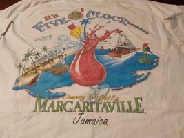 Jimmy Buffett Margaritaville 5 O&#39;clock Graphic T Shirt Mens XL Jamaica 2002 - £18.47 GBP