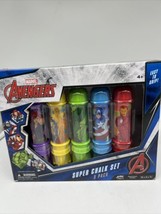 Marvel Avengers Super Chalk Set (5 Pack) NEW ideal for Sidewalk Blue Red Yellow - £4.71 GBP
