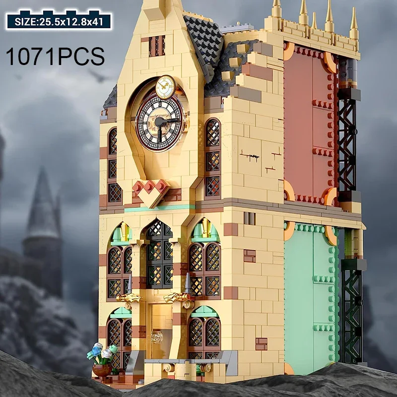 1071PCS Classical Clock Tower Building Blocks City Street View Medieval Castle - £74.20 GBP