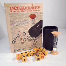 Vintage Perquackey The Different Word Game 1970 No. 8313 Letter Dice com... - $25.00