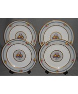 Set (4) Charles Ahrenfeldt DINNER PLATES - FRUIT BASKET PATTERN Limoges ... - $79.19