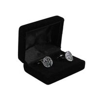 Men's Fashion Cufflinks By J.Valintin Silver/Gold Plated and Stones JVC-5 image 3