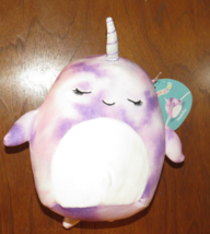 Squishmallows Official Kellytoy 8&quot; Nabila Narwhal Sea Life Squad, NWT - £12.94 GBP